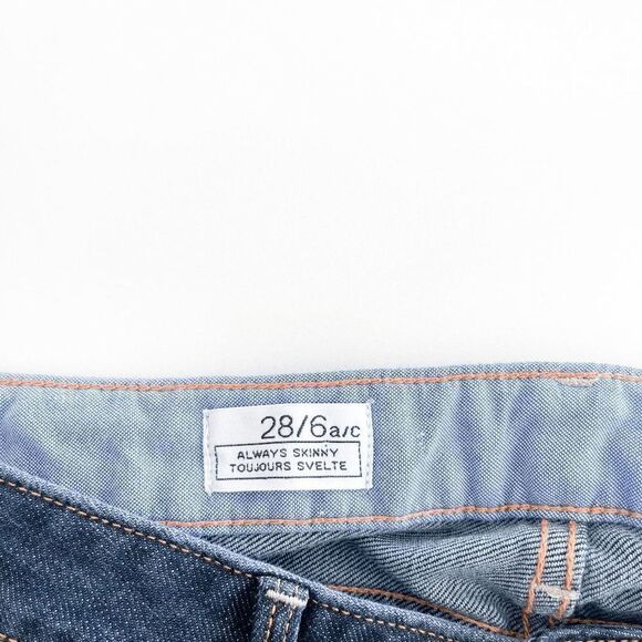 Gap 1969 Womens Low Rise Always Skinny Dark Wash Blue Denim Jeans Size 28 - Picture 11 of 11